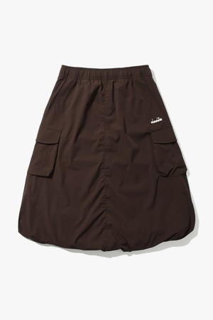 모르비 기모 카고 우븐 스커트 BROWN