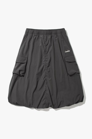 모르비 기모 카고 우븐 스커트 GREY