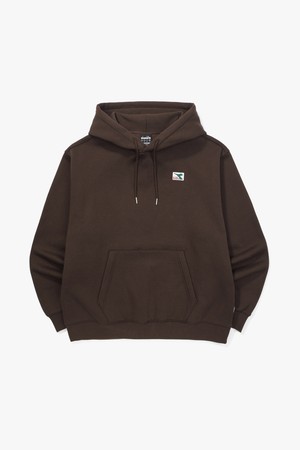 컴피 기모 후드티셔츠 BROWN