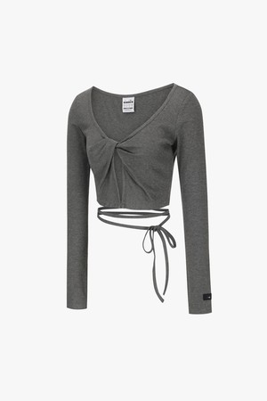 아틀리에 트위스트 커버업 CHARCOAL GREY