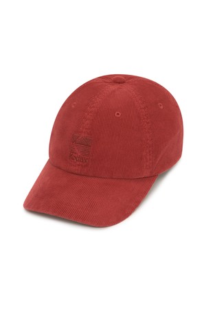 코듀로이 워싱 로고 볼캡 RED