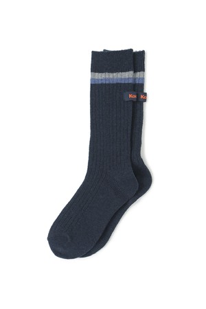 더블 스트라이프 골지 삭스 NAVY
