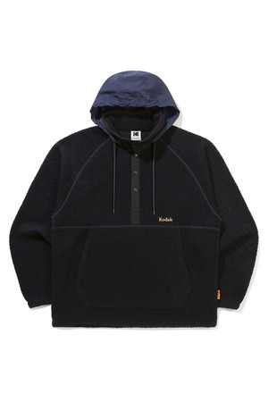 컬러라마 울 플리스 아노락 NAVY