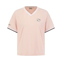 시어서커 저지 세미오버 브이넥 티셔츠 PINK (WOMAN)-a