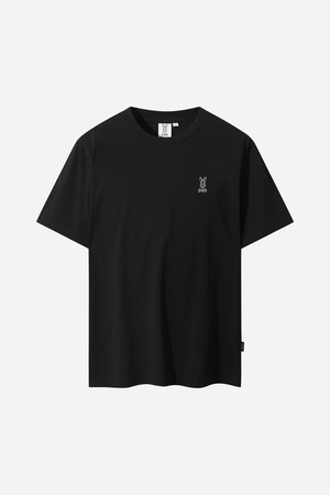 유니) 에센셜 반팔 티셔츠(BLACK)