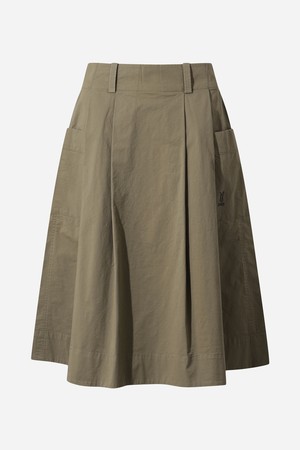 여성) 시티 코튼 스커트(BROWN)