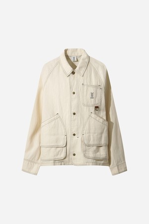 남성) 린넨 데님자켓 (IVORY)
