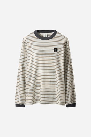 유니) 멀티 스트라이프 긴팔 티셔츠(IVORY)
