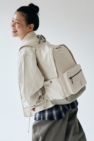 워크 코튼 백팩(IVORY DARK)