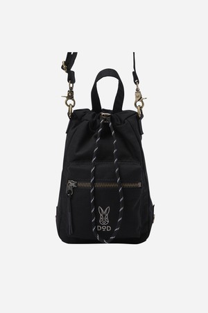 워크 코튼 버킷백(BLACK)