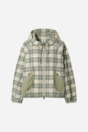 여성) 시어서커 체크 자켓(IVORY)