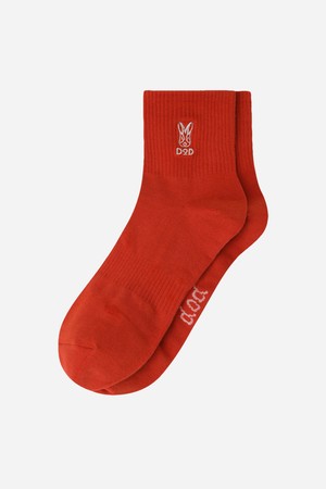 코튼 베이직 단목 양말(D.ORANGE)