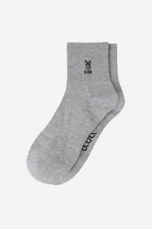 코튼 베이직 단목 양말(MELANGE GREY STANDARD)