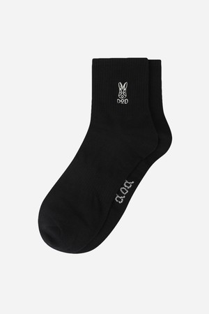 코튼 베이직 단목 양말(BLACK)