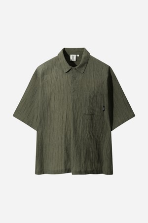 젠클 크링클 반팔 폴로 티셔츠(DARK GREY)