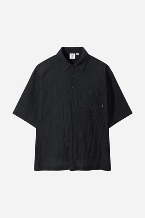 젠클 크링클 반팔 폴로 티셔츠(BLACK)