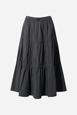 여성) 코나 티어드 스커트(CHARCOAL)