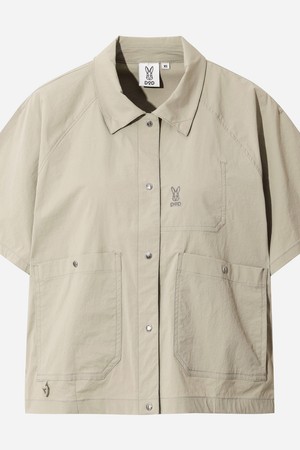 여성) 스루스루 반팔 셔츠(BEIGE)