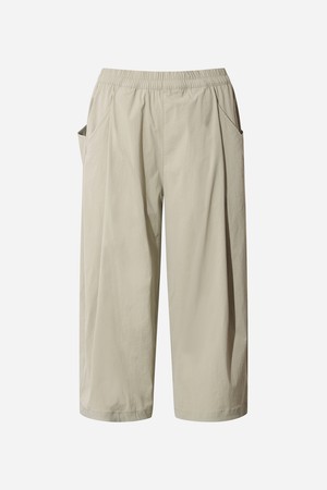 여성) 스루스루 세미오버핏 7부 팬츠(BEIGE)