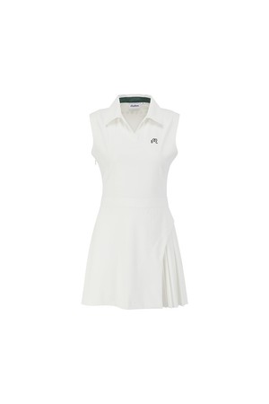 슬림핏 플리츠 레이어드 퍼포먼스 원피스 WHITE (WOMAN)_WHITE-a