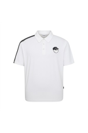 소매 원포인트 폴로 티셔츠 OFF WHITE (MAN)_WHITE-a