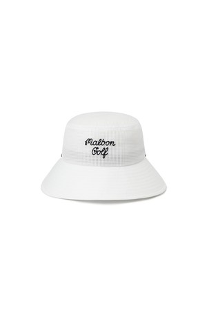 메쉬 벤틸레이션 버킷햇 OFF WHITE_WHITE-a