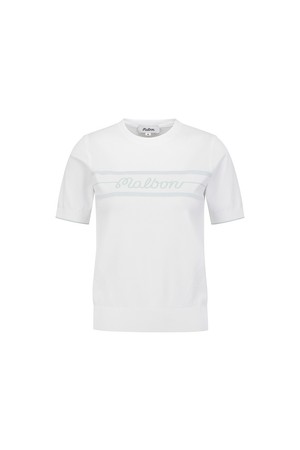 슬림 니트 크루넥 반팔 스웨터 WHITE (WOMAN)_WHITE-a