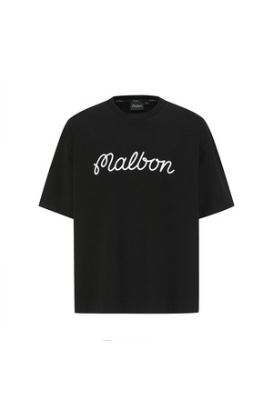 오버핏 말본레터링 라운드 BLACK_BLACK-a