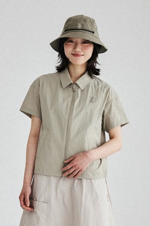 여성) 스루스루 반팔 자켓(BEIGE)