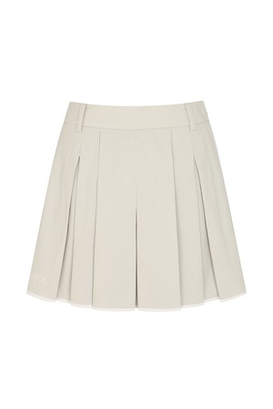 변형 플리츠 벨트 스커트 BEIGE (WOMAN)_BEIGE-a