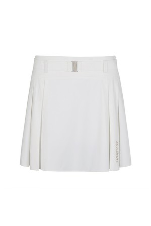 변형 플리츠 벨트 스커트 WHITE (WOMAN)_WHITE-a
