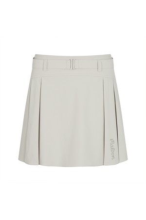 변형 플리츠 벨트 스커트 BEIGE (WOMAN)_BEIGE-a