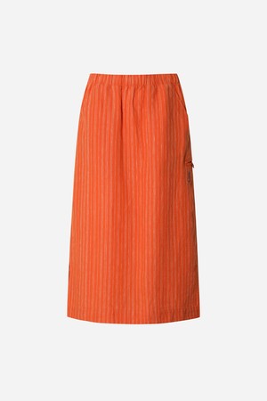 여성) 마사 스트라이프 스커트(ORANGE)