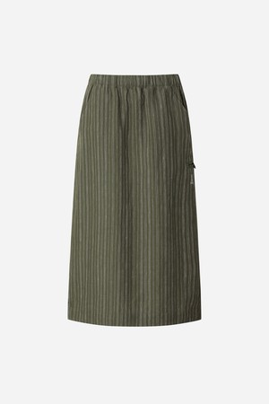여성) 마사 스트라이프 스커트(KHAKI)