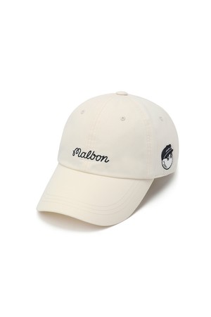 말본 베이직 로고 스크립트 캡 OFF WHITE_WHITE-a