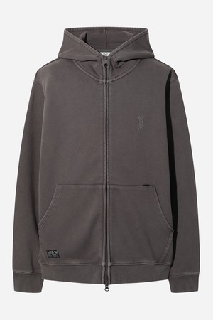 페이드 워싱 후드집업(BROWN)