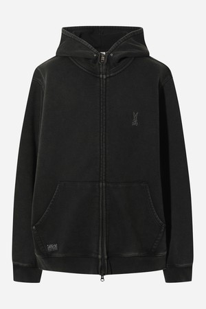 페이드 워싱 후드집업(BLACK)