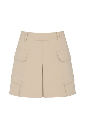 스티치 포인트 포켓 변형 스커트 BEIGE (WOMAN)_BEIGE-a