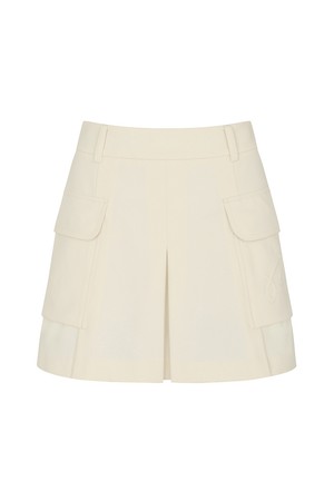스티치 포인트 포켓 변형 스커트 OFF WHITE (WOMAN)_WHITE-a