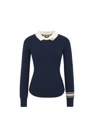 에센셜 골지 카라 스웨터 NAVY (WOMAN)_NAVY-a