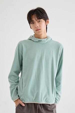 웨이브 플리스 후드 풀오버(MINT GREEN)