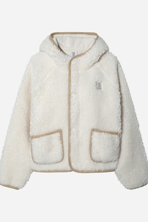 여성) 플리스 후드 집업(OFF WHITE 2)
