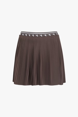 에르미나 마이크로 플리츠 스커트 BROWN
