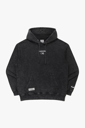피그먼트 워싱 후드 티셔츠 BLACK