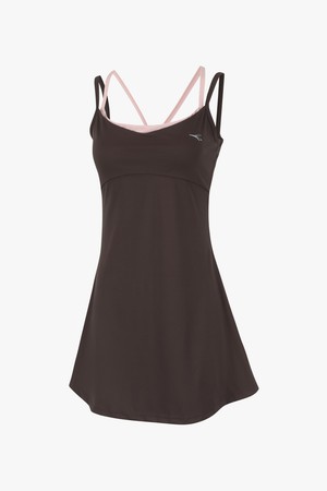 레이어드 테니스 원피스 BROWN
