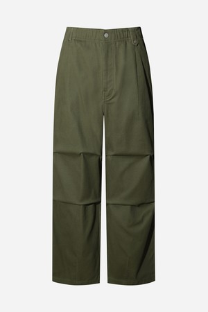코튼 핀턱 세미오버핏 팬츠(KHAKI)