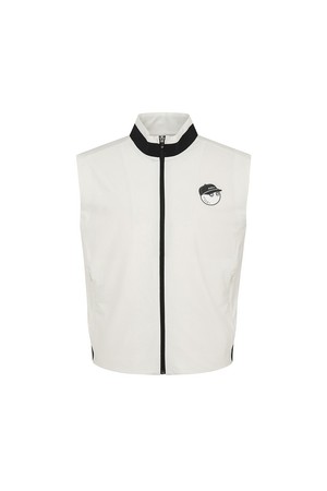 플레이어 하이넥 집업 베스트 OFF WHITE (MAN)