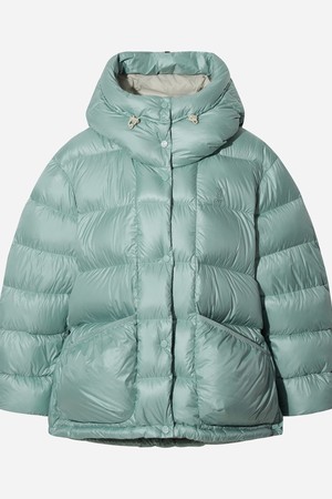 여성) 코어 후드 구스 다운 자켓(MINT GREEN)