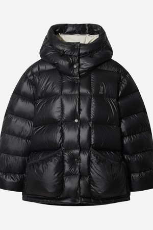 여성) 코어 후드 구스 다운 자켓(BLACK)