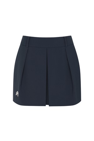여성 핀턱 볼륨 A라인 스커트 NAVY (WOMAN)_NAVY-a